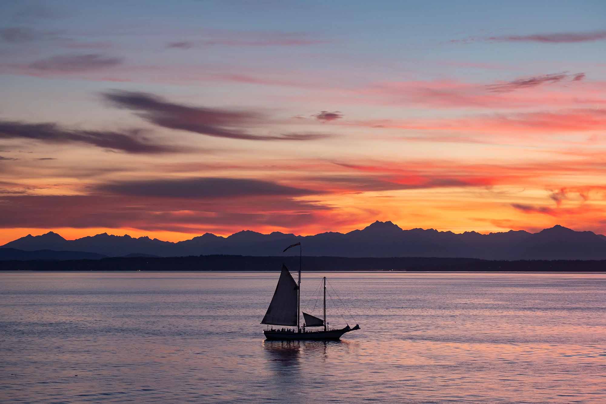 Golden Hour on the Water: A Magical Sunset Sailing Tour Aboard Seattle’s Tall Ship